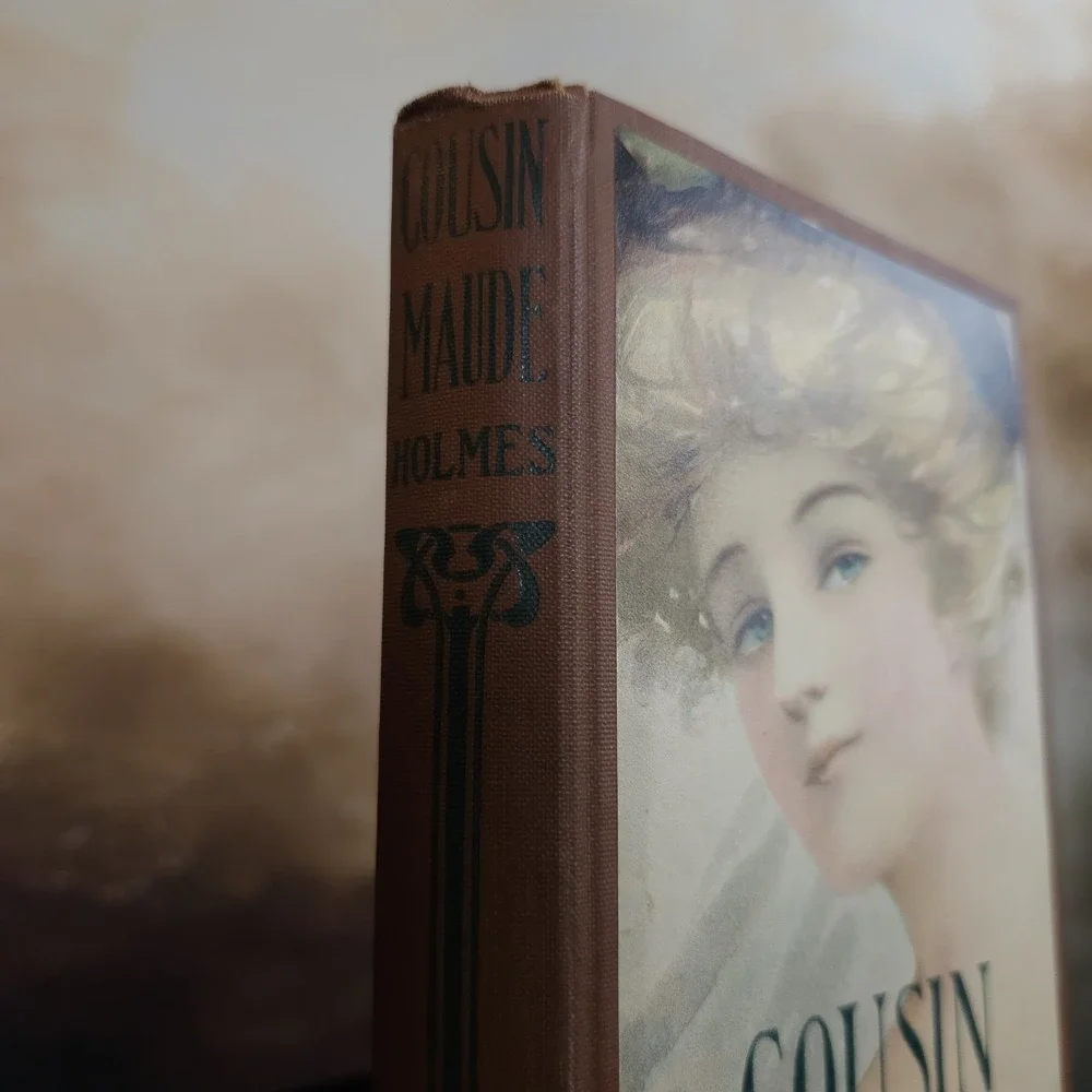 Cousin Maude Antique Book W Beautiful Lady Cover Antiquarian Novel Mary J Holmes